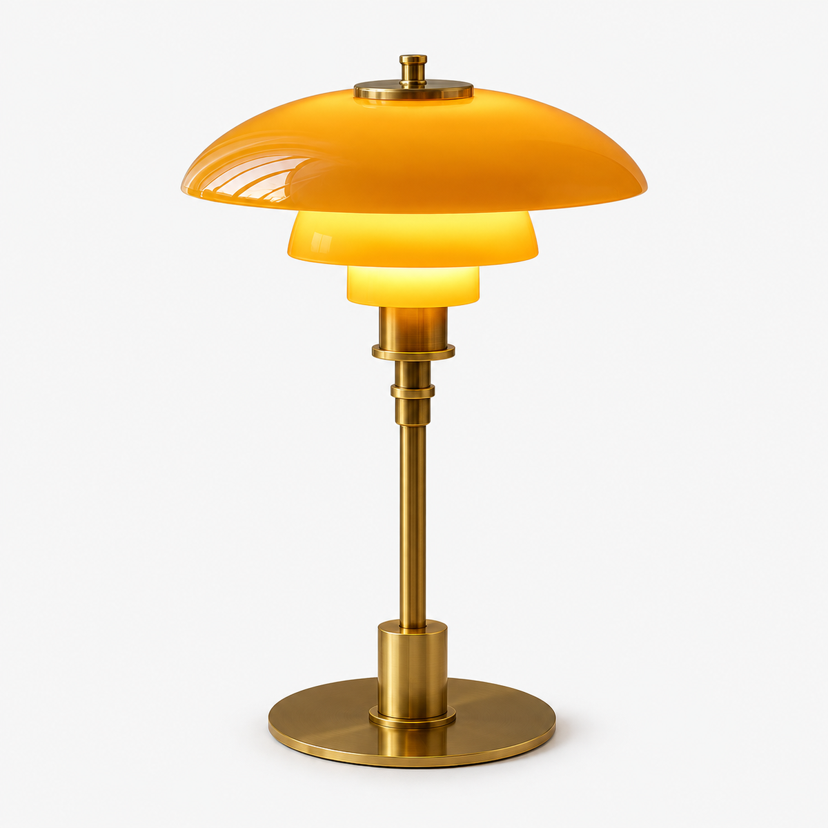 Moderne Dänische Designer-Tischlampe - Geschichteter Schirm, LED