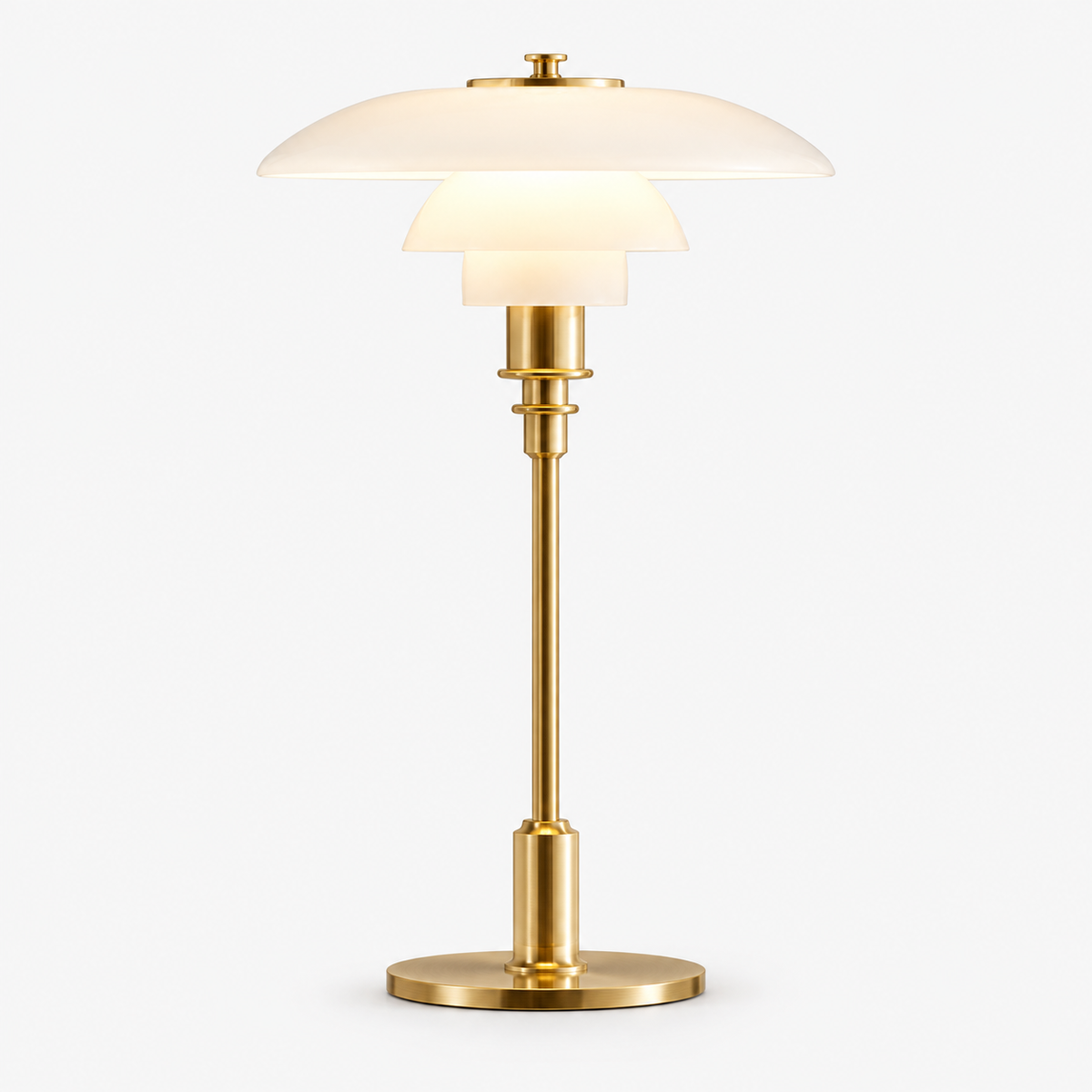 Moderne Dänische Designer-Tischlampe - Geschichteter Schirm, LED
