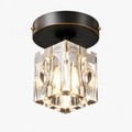 Geometrische Kristall-Deckenlampe - Modernes Schwarz- oder Gold-Finish