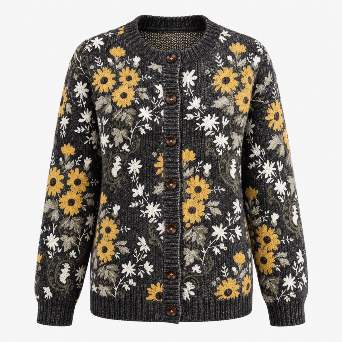 Chic und Casual Damen-Cardigan mit Digitaldruck