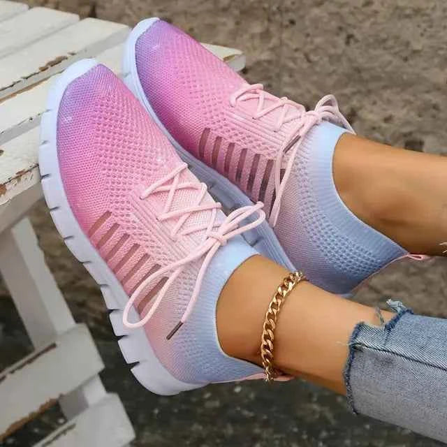 Damen atmungsaktive Slip-On-Sneaker – leicht, einfach anzuziehen, ganztägiger Komfort
