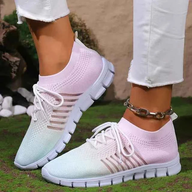Damen atmungsaktive Slip-On-Sneaker – leicht, einfach anzuziehen, ganztägiger Komfort