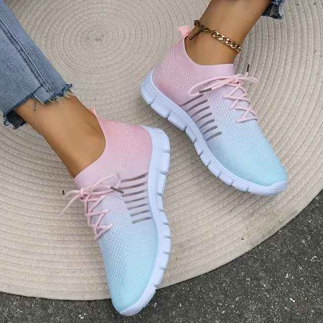 Damen atmungsaktive Slip-On-Sneaker – leicht, einfach anzuziehen, ganztägiger Komfort