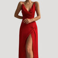 Damen Maxikleid mit Schlitz - Abendkleid für Hochzeitsgäste