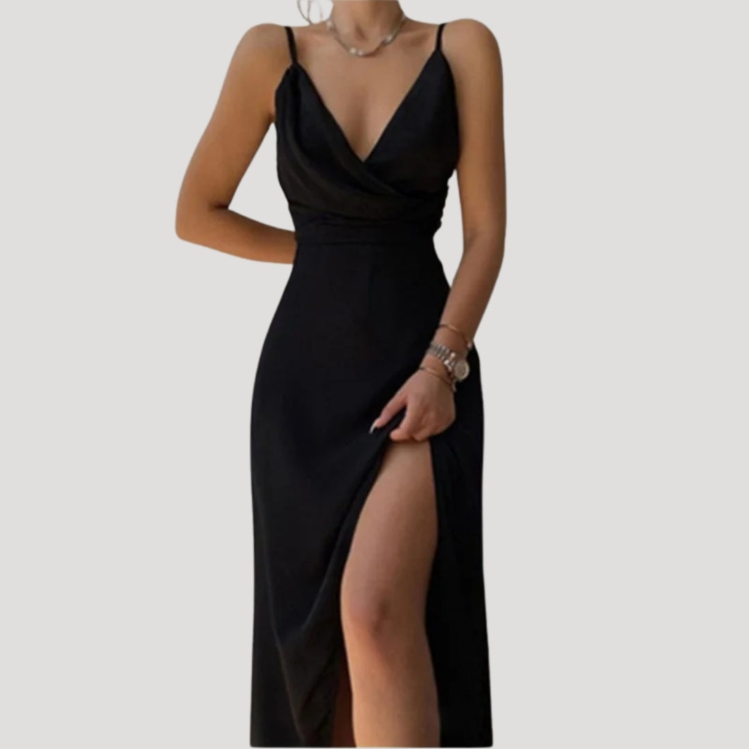 Damen Maxikleid mit Schlitz - Abendkleid für Hochzeitsgäste