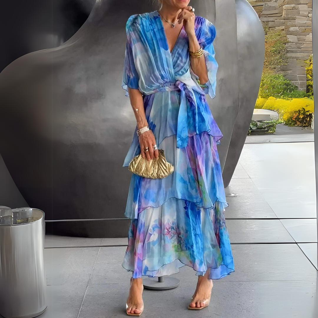 Isalyn Rüschen-Wickelkleid
