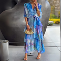 Isalyn Rüschen-Wickelkleid Damen