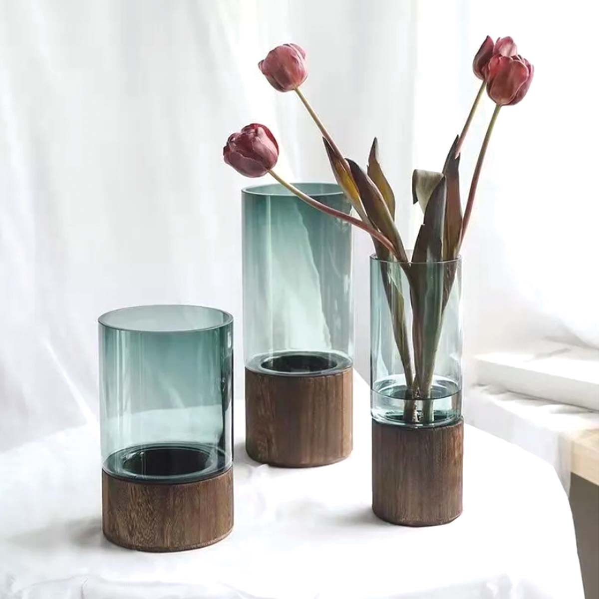 Gesichtsgläser aus Glas und Holz – Elegant und dekorativ zur Verschönerung Ihres Hauses
