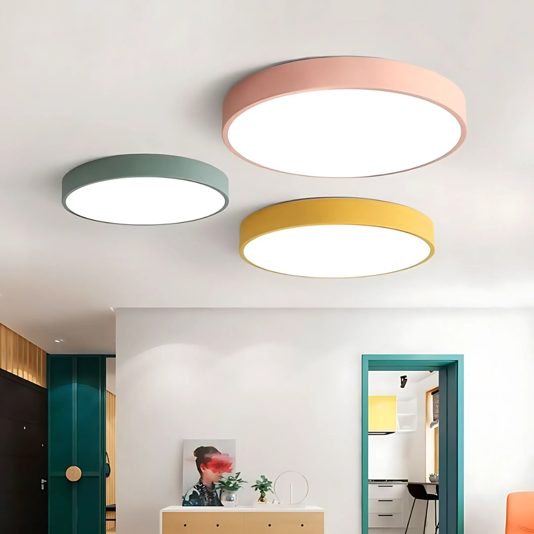 Delos - Elegante skandinavische Holz-LED-Deckenleuchte für moderne Innenräume