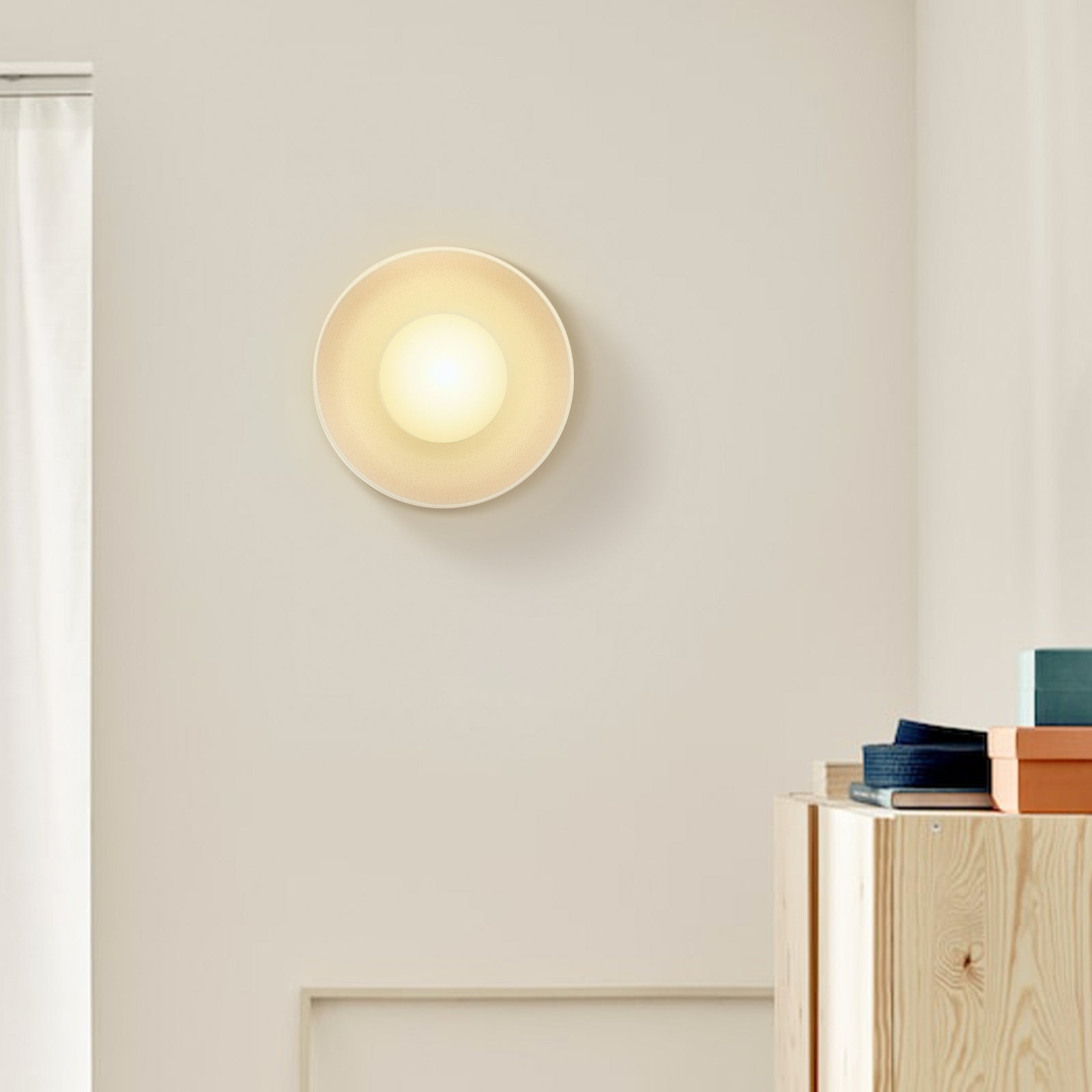 CeramiLux – Elegante runde Wandlampe aus glasierter Keramik für einen raffinierten Stil
