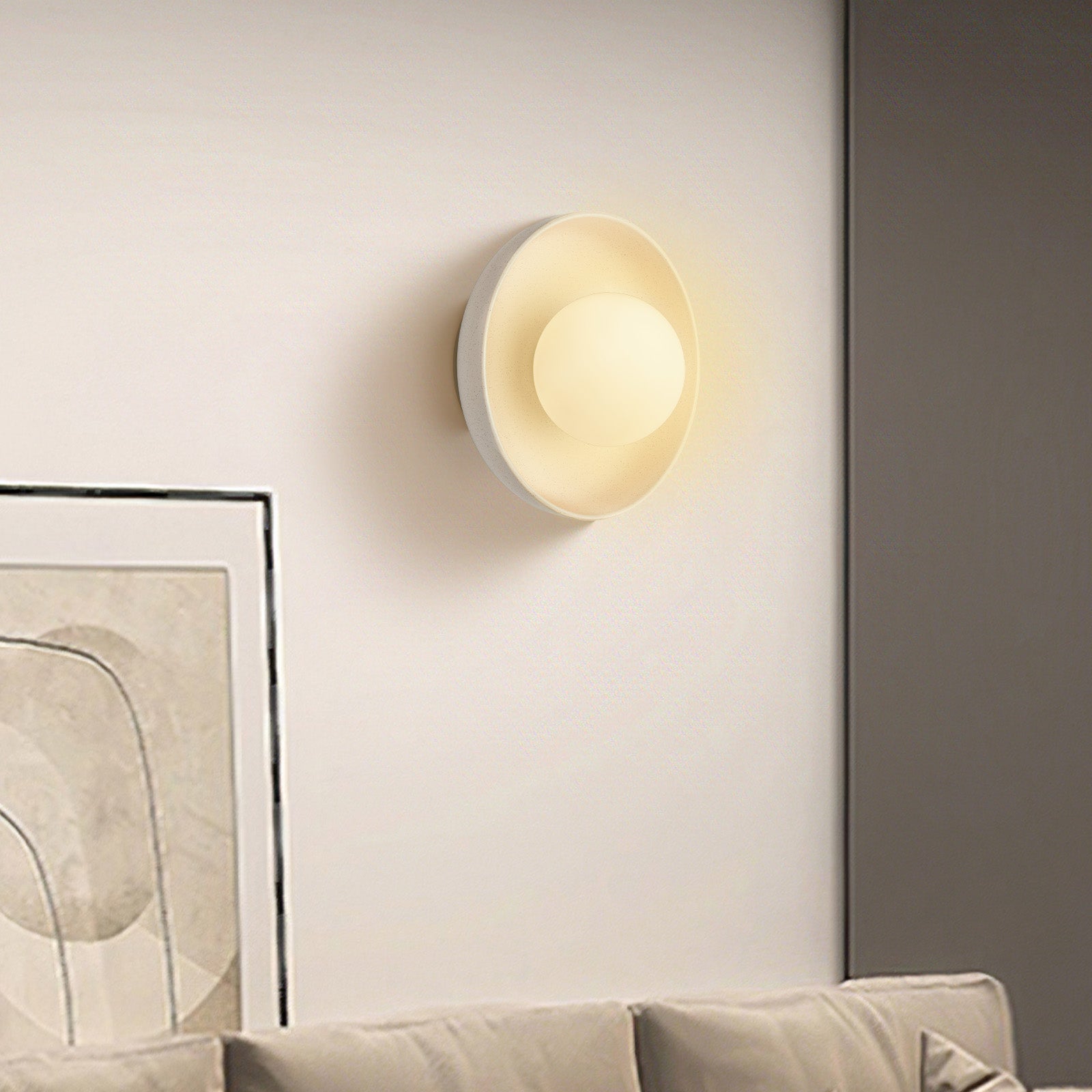 CeramiLux – Elegante runde Wandlampe aus glasierter Keramik für einen raffinierten Stil