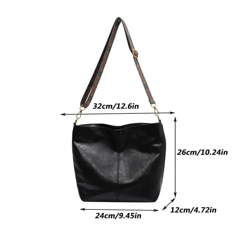 KRISTI - Damen Vintage Skuldertaske mit Lynlås
