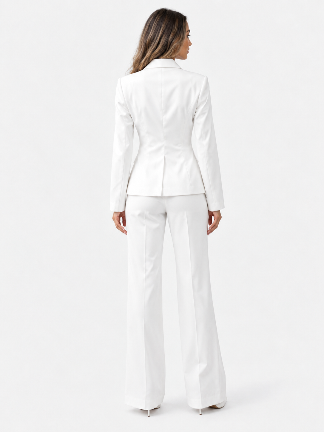 Damen 2-teiliges Hosenanzug-Set aus Polyester mit Blazer und Hose