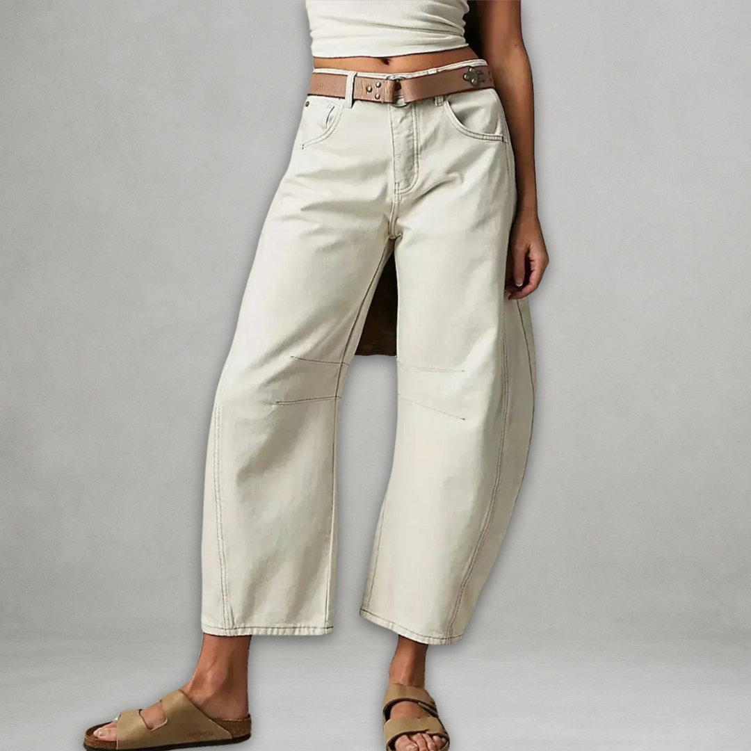 Damen Baggy Jeans Weites Bein Modisch