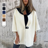 Damen Bicolor Lange Jacke für Eleganz