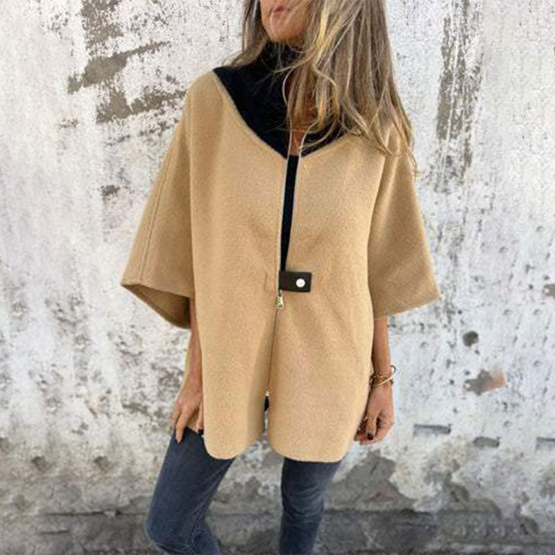 Damen Bicolor Lange Jacke für Eleganz 5