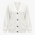 Damen Cardigan mit V-Ausschnitt und langen Ärmeln