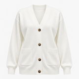 Damen Cardigan mit V-Ausschnitt und langen Ärmeln