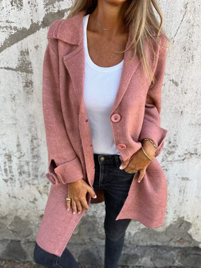 Damen Elegante Frühlingsjacke mit Taschen 0