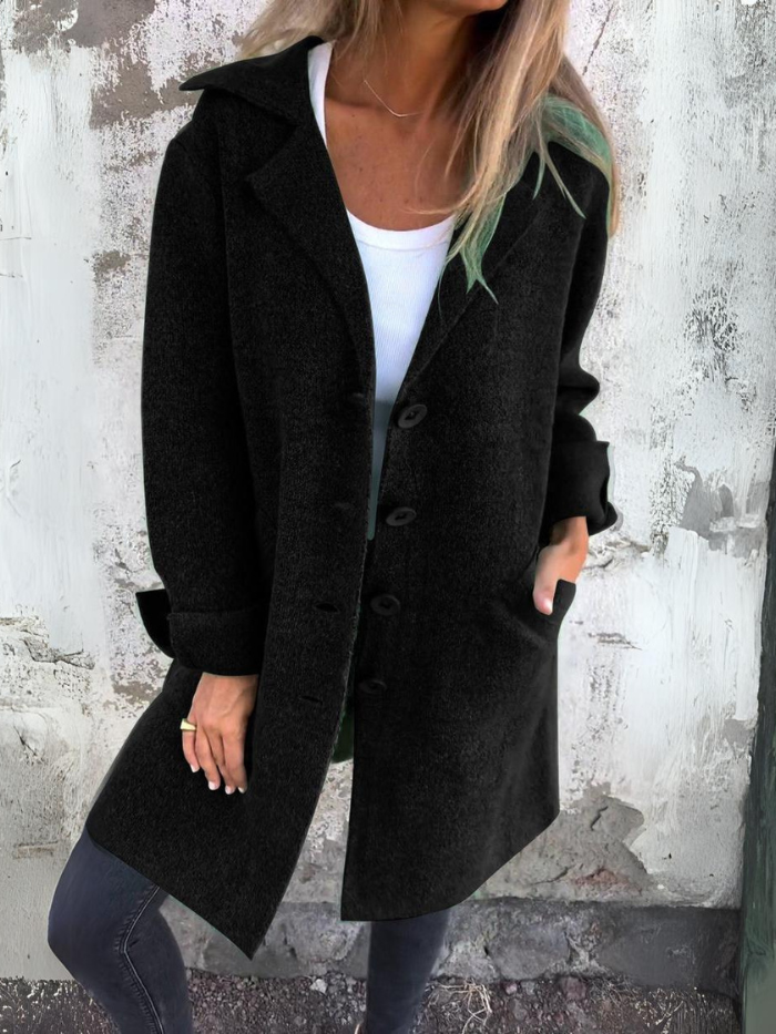 Damen Elegante Frühlingsjacke mit Taschen 8