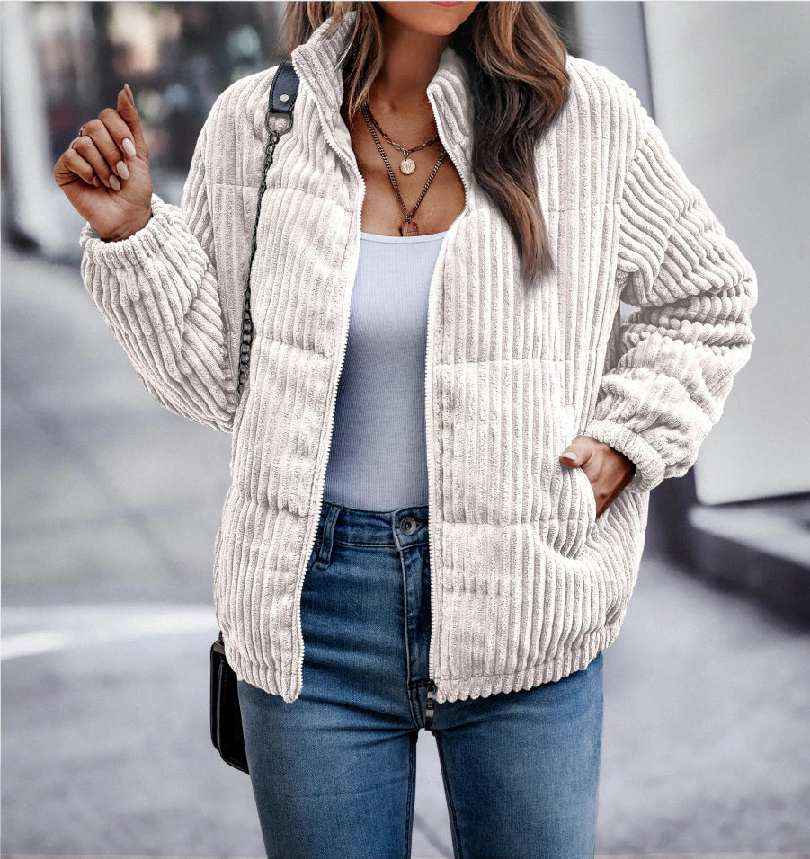 Damen Elegante Winter-Cord-Jacke 1