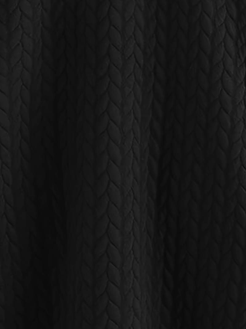 Damen Eleganter Schwarzer Wintermantel Lang