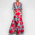 Dame elegant maxikjole sommer floral