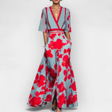 Damen Elegantes Maxikleid Sommer Floral