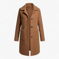 Damen Langer Wintermantel aus Wollmischung