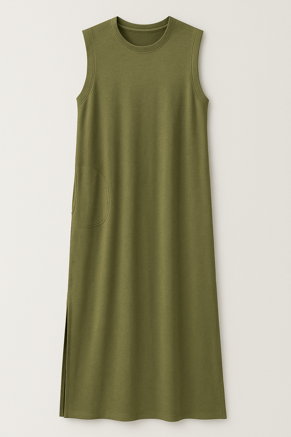 Damen Langes Sommerkleid mit Schlitz 5