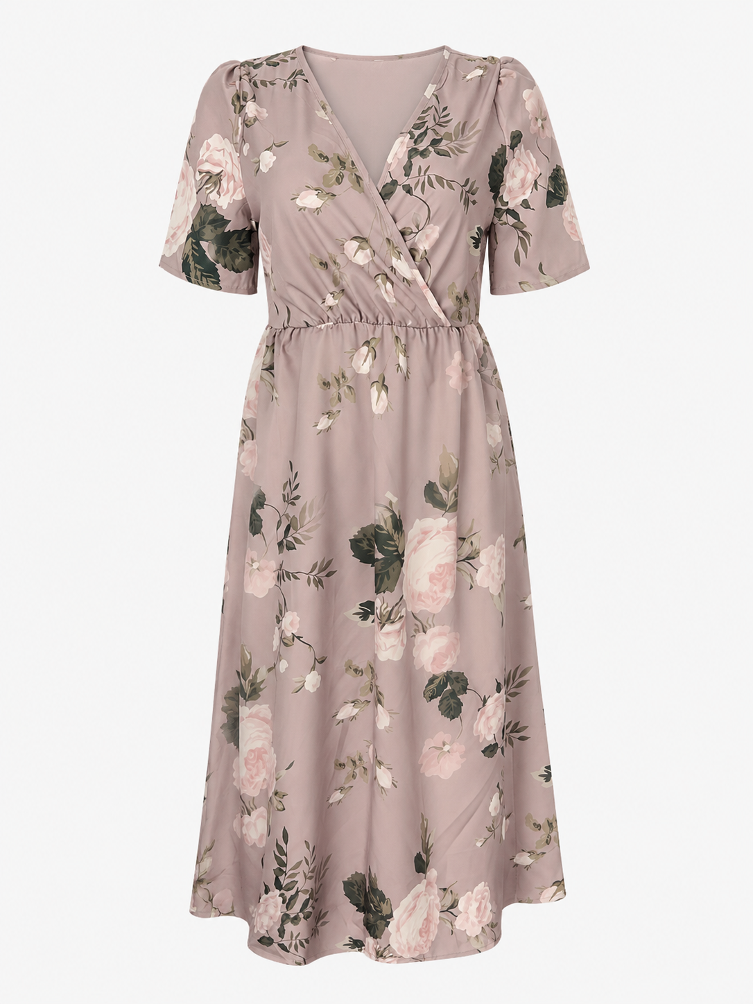 Abito casual con scollo a V da donna