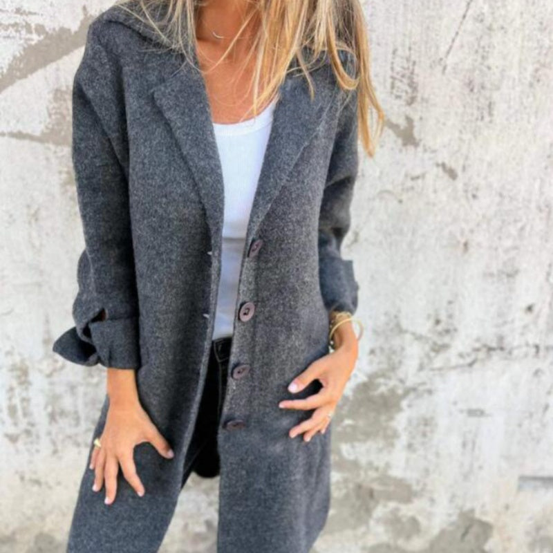 Damen Mittellange Elegante Jacke