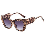 Damen Oversize Katzenaugen Sonnenbrille mit UV400 Schutz