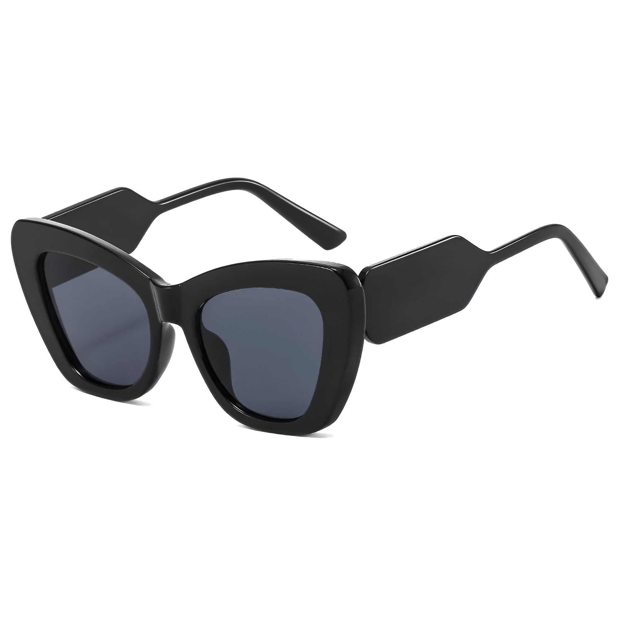 Damen Oversize Katzenaugen Sonnenbrille mit UV400 Schutz 8