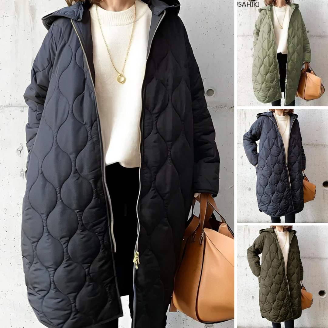 Damen Parka Winter mit Kapuze und Taschen