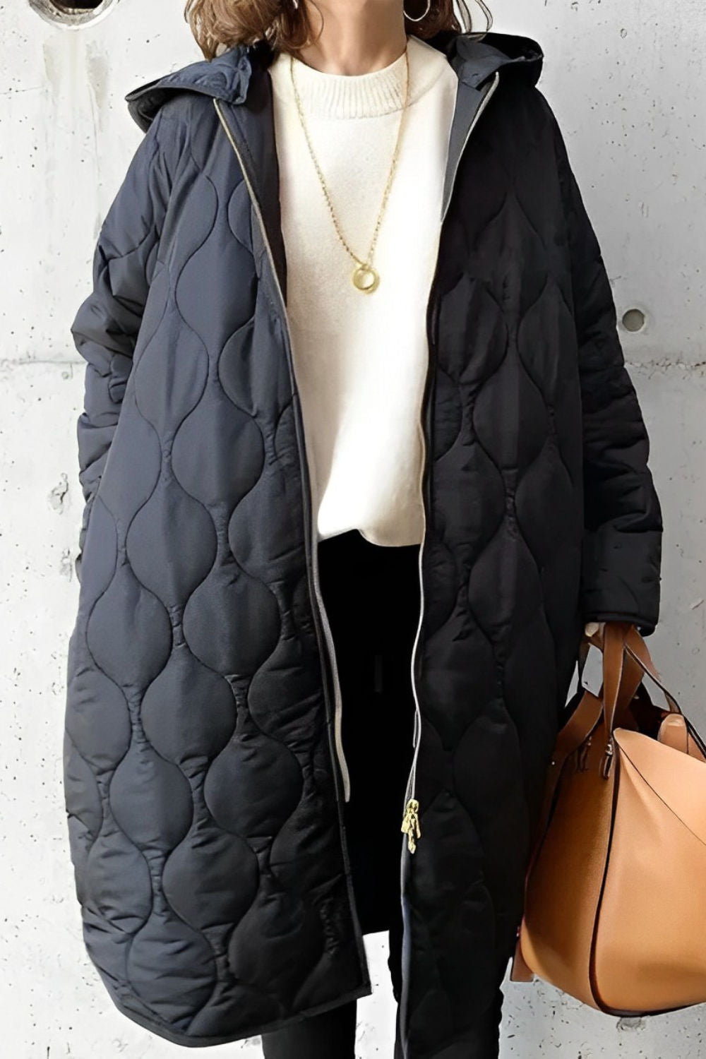 Damen Parka Winter mit Kapuze und Taschen