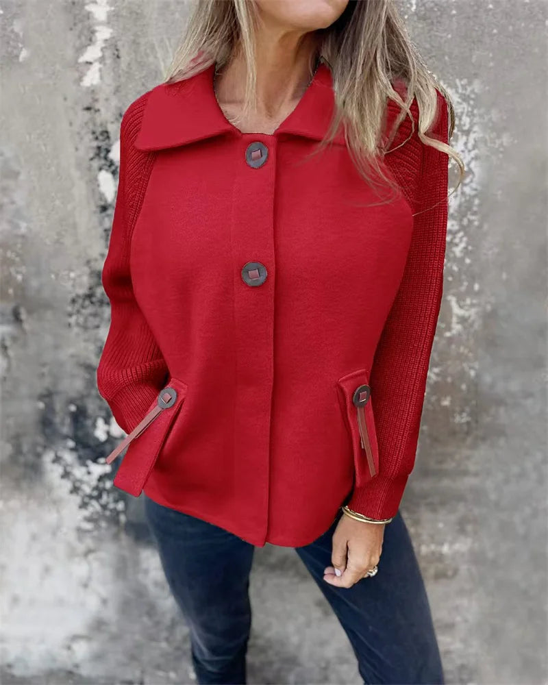 Damen Stehkragen Jacke für Herbst und Winter 0