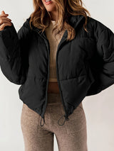 Damen Steppjacke Mit Reißverschluss Elegant