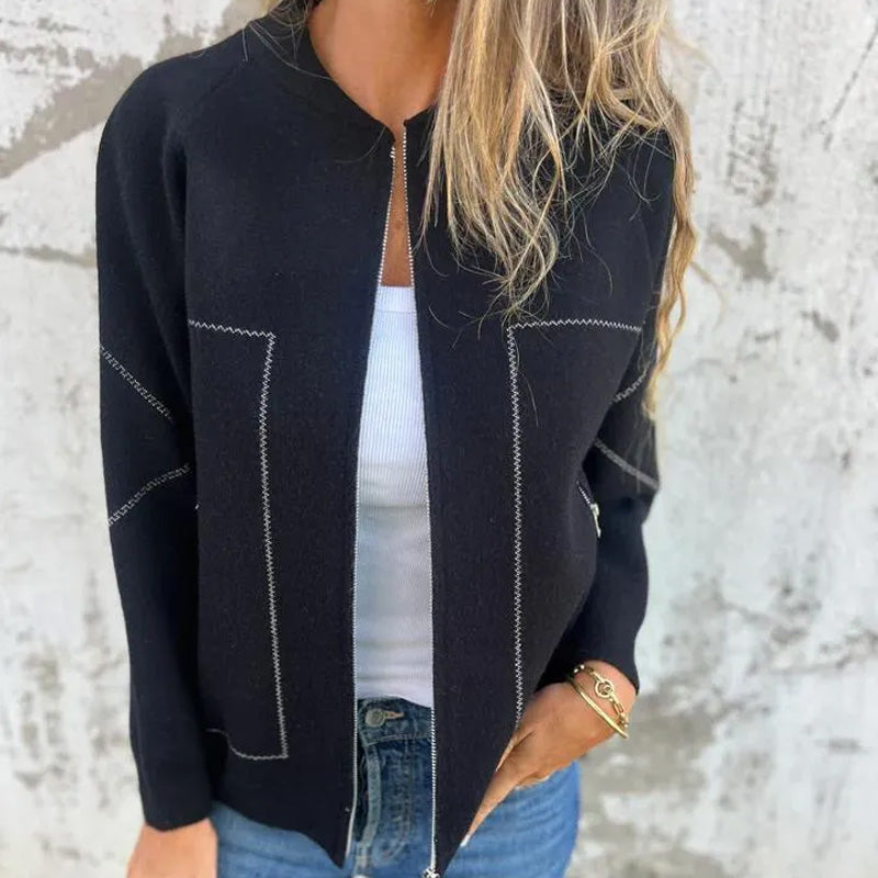 Damen Warme Jacke Mit Reißverschluss 0