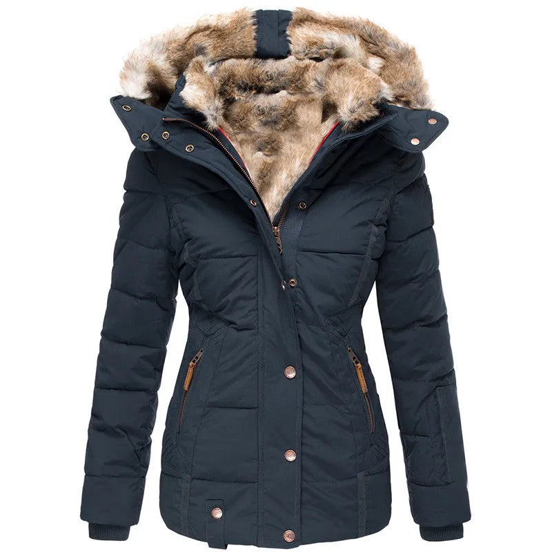 Damen Winter Mantel mit Warmem Futter