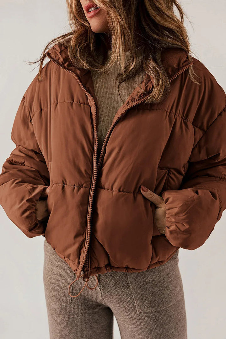 Damen Winterjacke mit Kapuze und Stil 0
