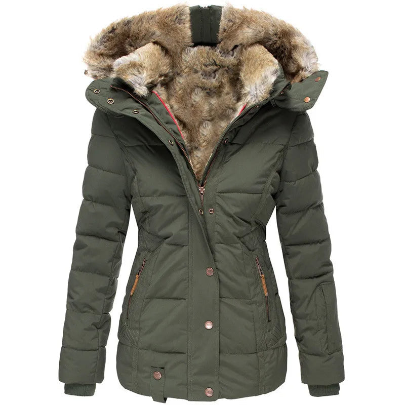 Damen Winterjacke mit Warmem Futter