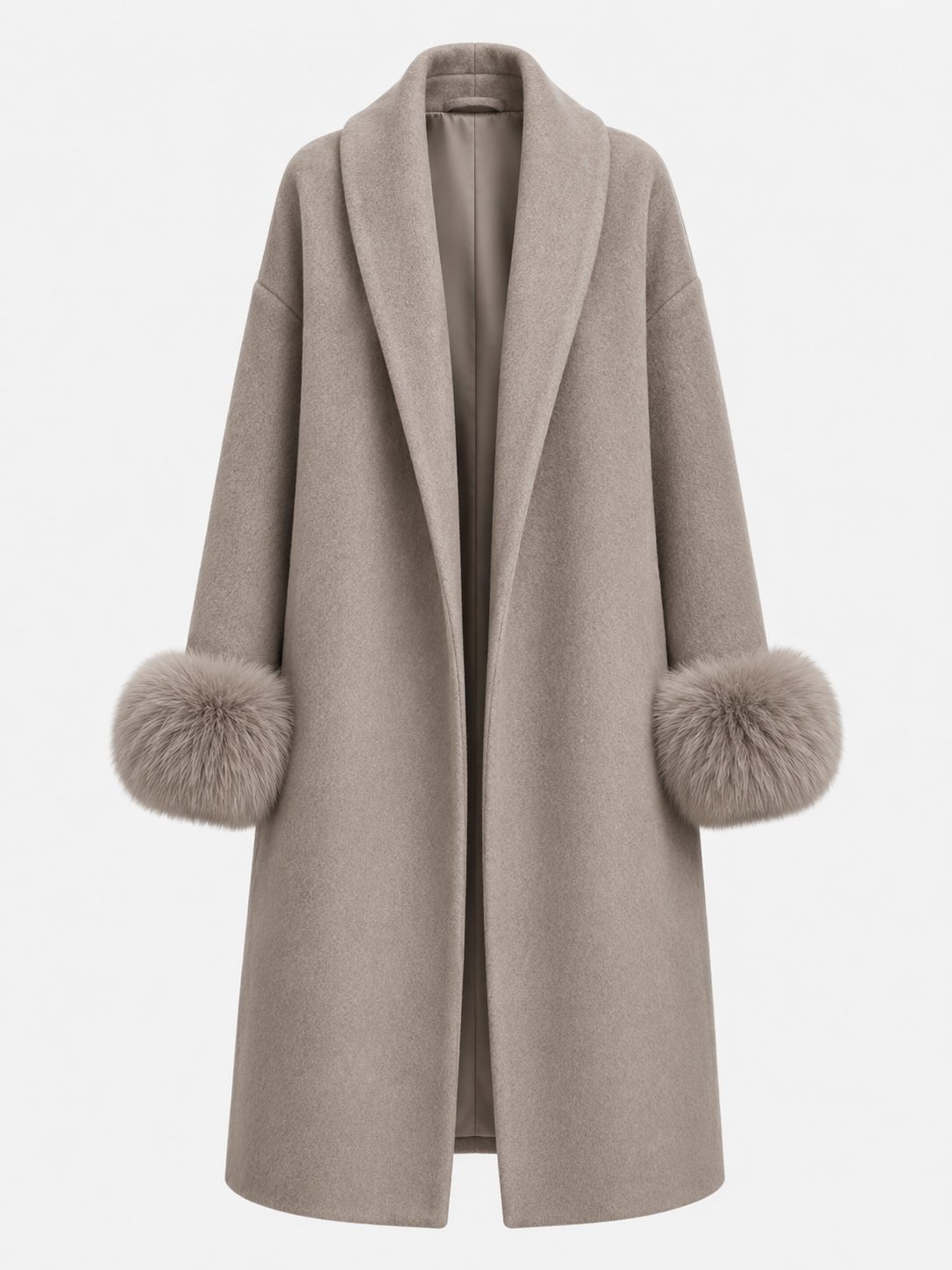 Manteau en laine marron élégant pour femmes