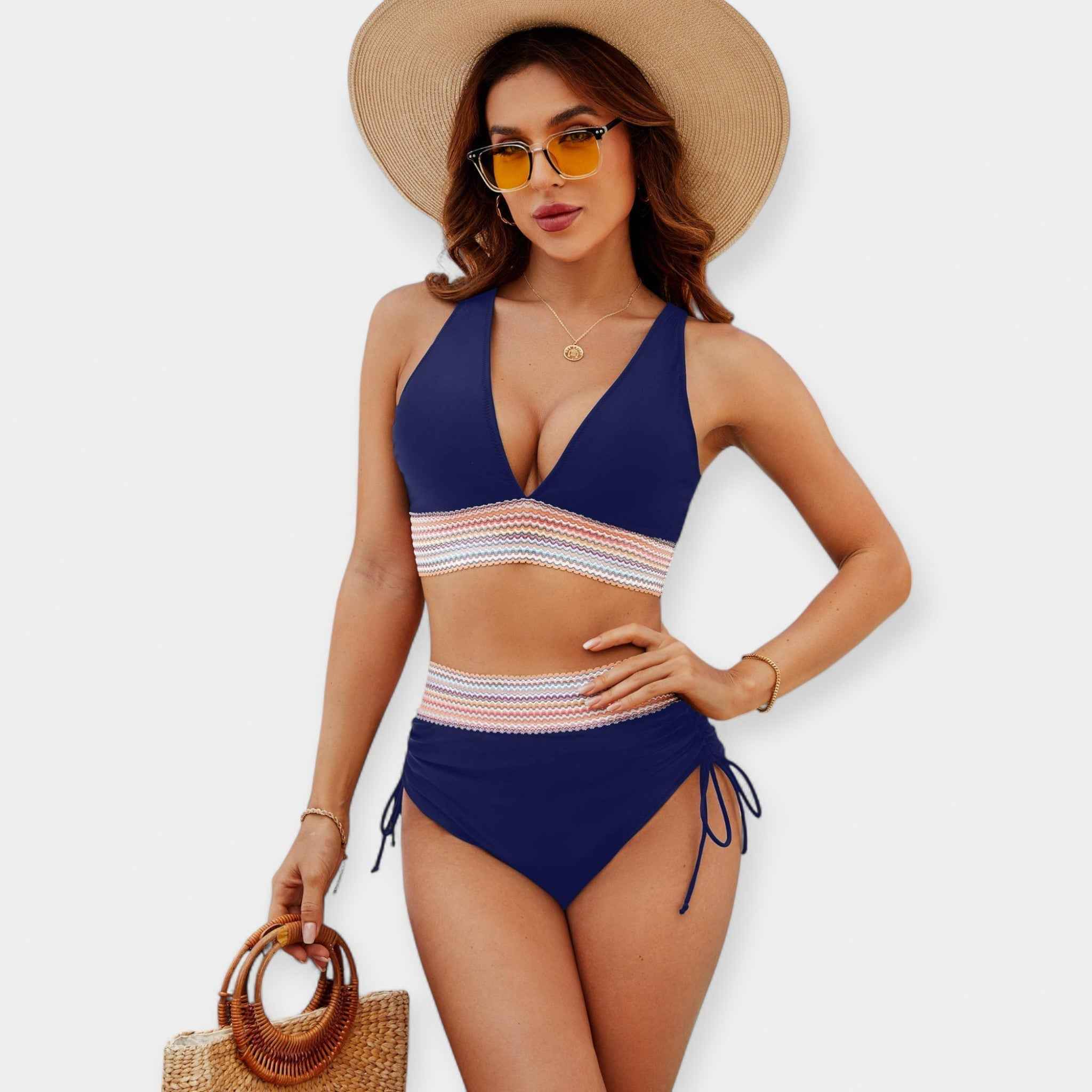Hochtaillierter Bikini mit Polsterung