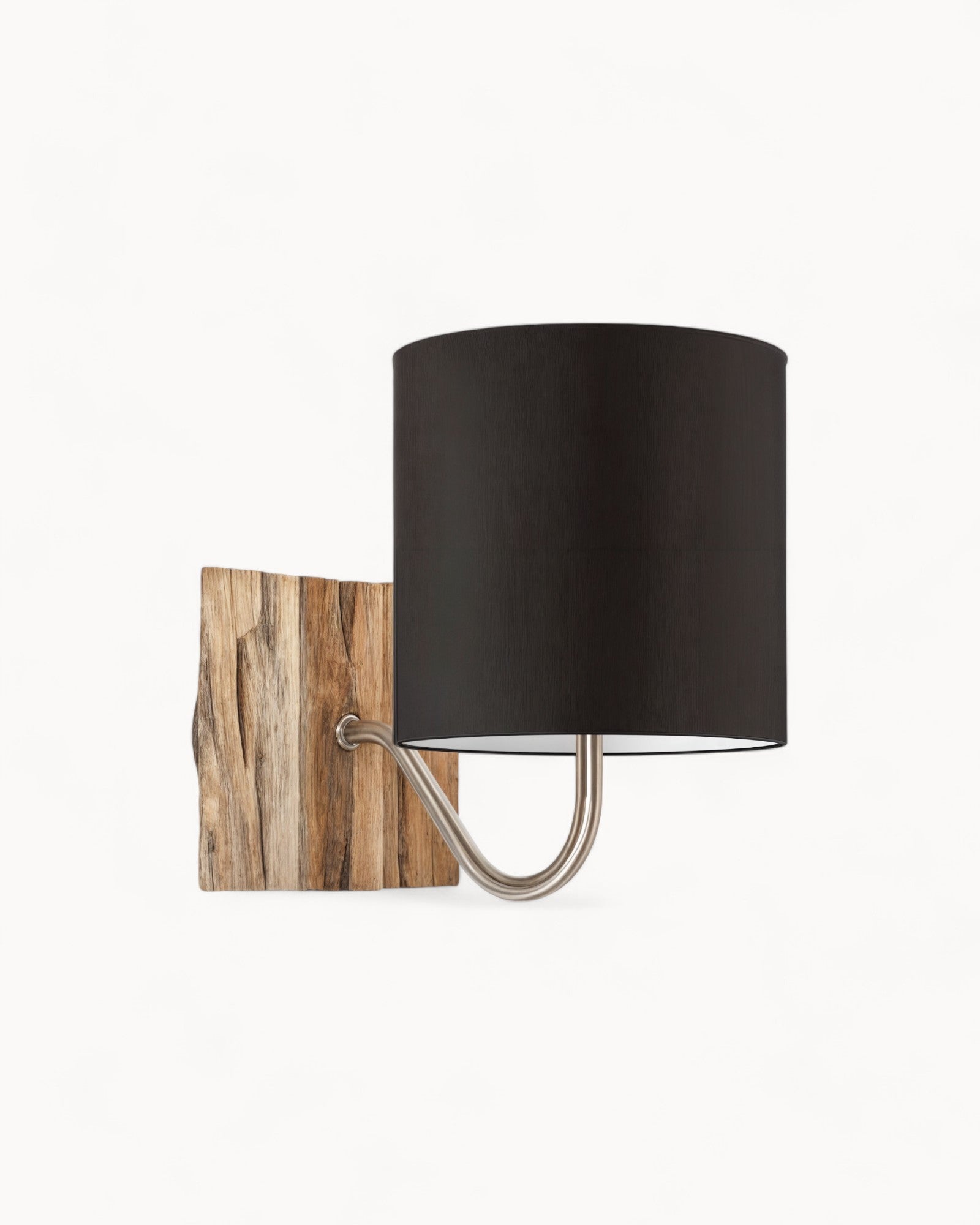 Drift Glow E27 Lampe mit Schokoladen-Schirm 16 cm – Warmer Holz-Effekt – LED-kompatibel – Perfekt für Wohnzimmer oder Schlafzimmer
