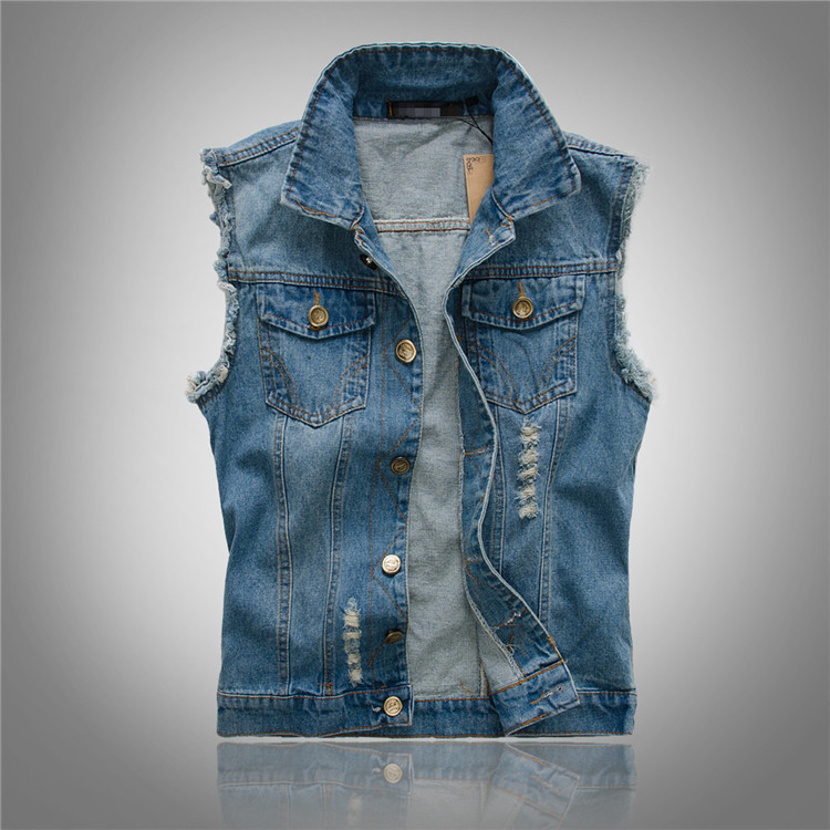 Herren Jeansweste ärmellos - Lässiger Denim Streetwear Look