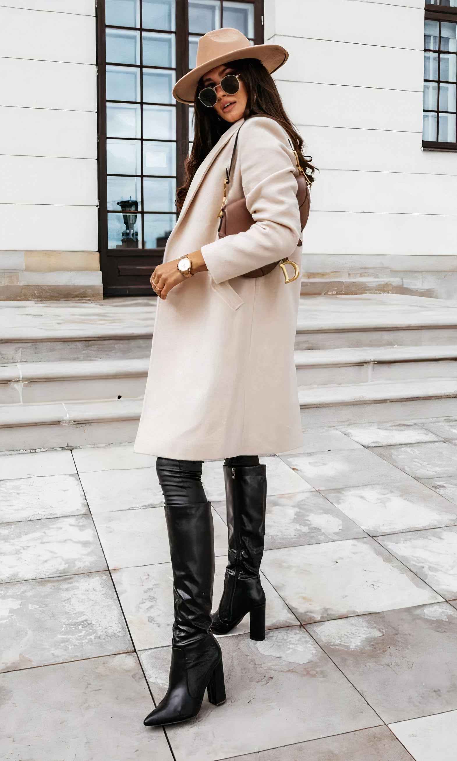 Astrid | Eleganter langer Mantel für Damen für einen eleganten Stil