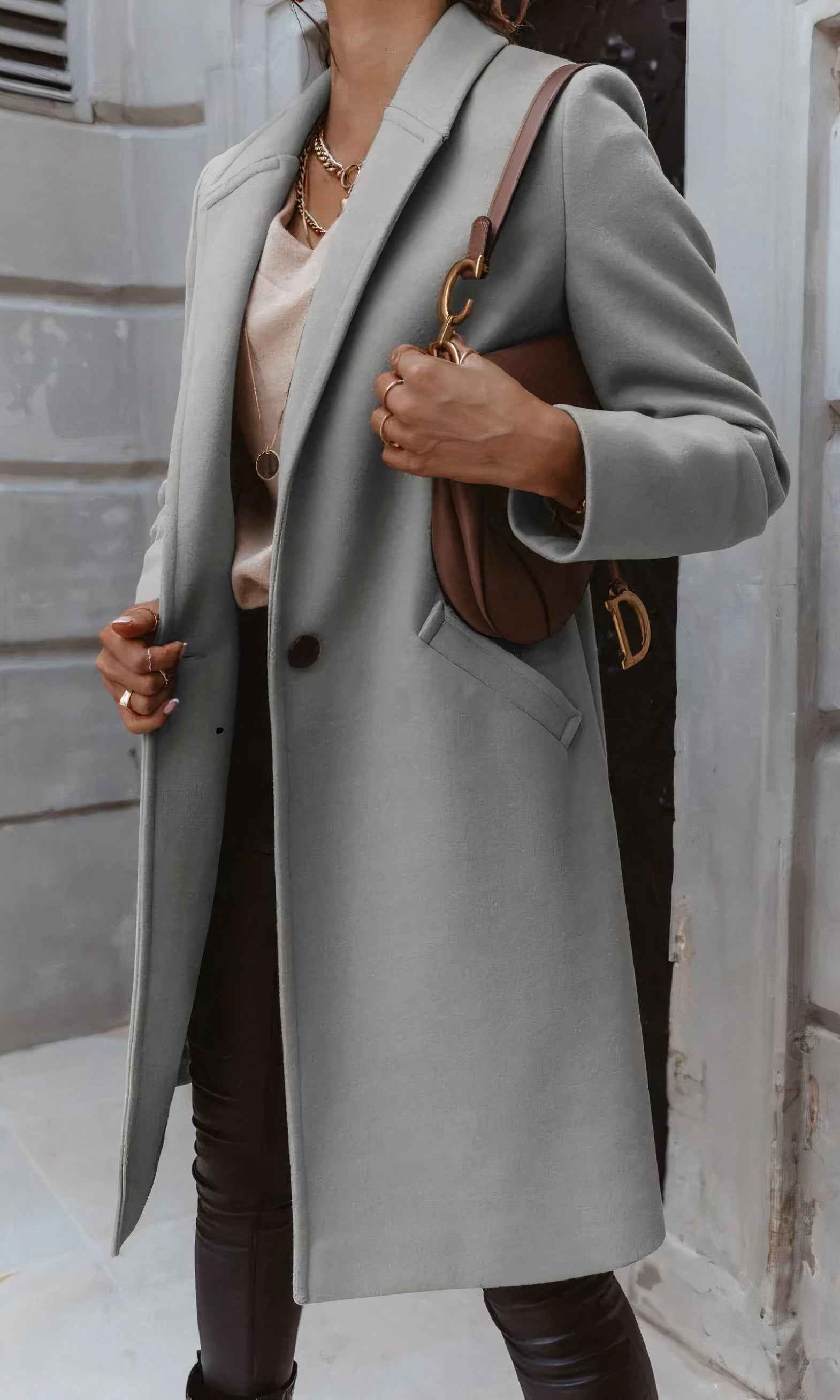 Astrid | Eleganter langer Mantel für Damen für einen eleganten Stil