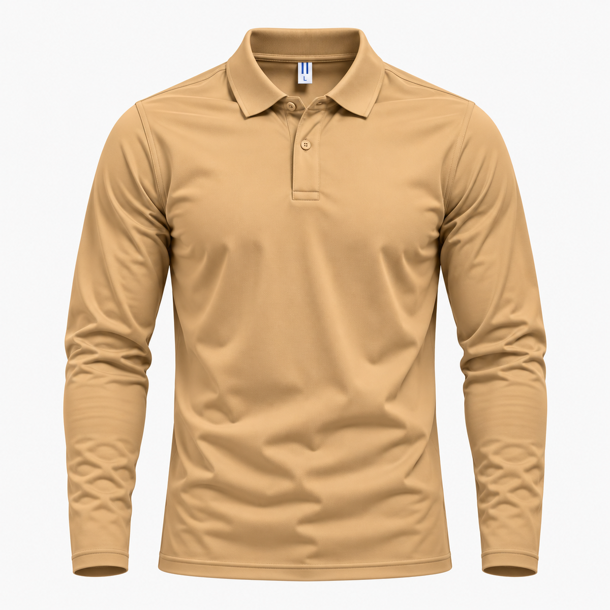 EZRA - Lässiges Komfort-Langarm-Polo für einen entspannten Look