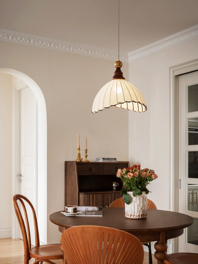 Velona – Schicke und elegante moderne Stoff-Hängeleuchte